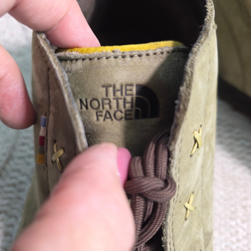 The North Face Ballard Lace Up Chukka Boots Olive Green Leather Mens 9.5 - Picture 5 of 7